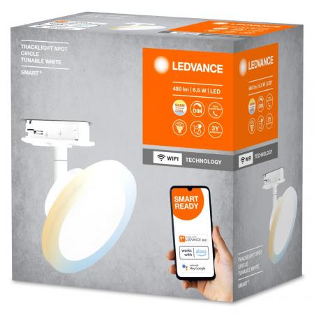 Ledvance SMART+ Wifi 1-Phasen Schienen Leuchtkopf Tracklight Spot Circle Weiß